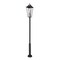 Z-Lite Gannon 5 Light Outdoor Post Mounted Fixture, 16in. W x 134.75in. H, Black 5008PHXXLR-5010P-BK - alternate 1